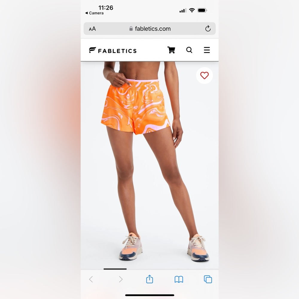 NWT Fabletics Breathe Mid-Rise Run Short